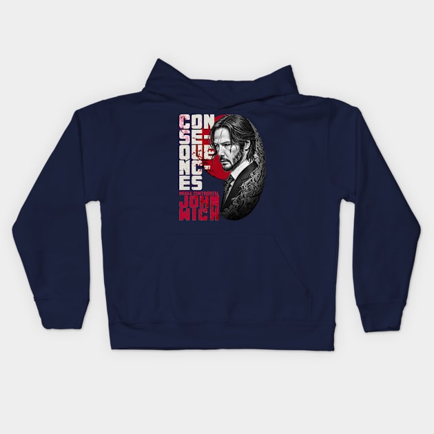 John Wick Kids Hoodie by Pictozoic